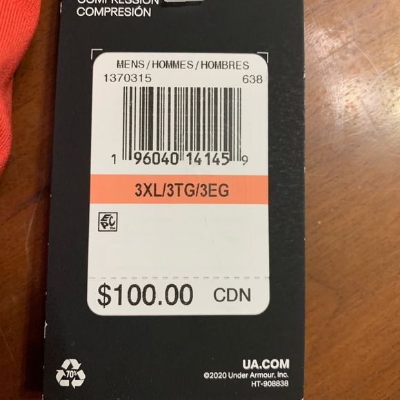 Under Armour compression RUSH heat gear size 3X NWT - Picture 7 of 13
